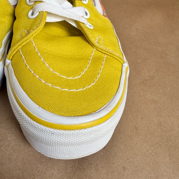 Vans Yellow Floral SK8 Hi Tapered Psychedelic in Passion Fruit. Size M5.5/W8 - Picture 5 of 9